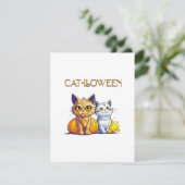 Carte D'accompagnement Chat Halloween (Debout devant)