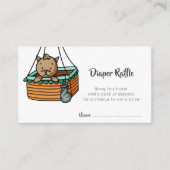 Carte D'accompagnement Chat mignon dans le chevalet de poche à air chaud  (Devant)