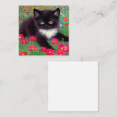 Carte D'accompagnement Chat smoking Gustav Klimt (Devant / Derrière)