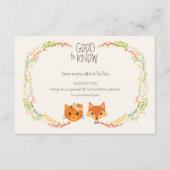 Carte D'accompagnement Chat Whimsland et Mariage Fox (Devant)