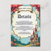 Carte D'accompagnement Château de forêt enchantée Fairytale Mariage (Devant)