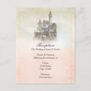 Carte D'accompagnement Château de Réception de Mariage du Livre de Contes