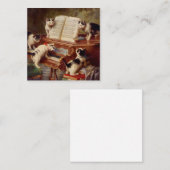 Carte D'accompagnement Chatons et piano (Devant / Derrière)