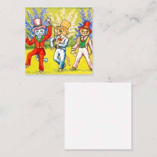 Carte D'accompagnement Chats dansants (Devant / Derrière)