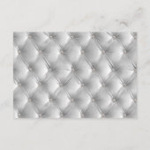 Carte D'accompagnement Chaud Chic Doux Gris Faux Velours Mariage RSVP (Dos)