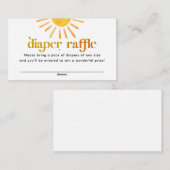 Carte D'accompagnement Chauffage de Baby shower solaire (Devant / Derrière)