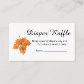 Carte D'accompagnement Chauffage Raffle Automne Orange Rustique Feuilles  (Devant)
