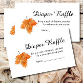 Carte D'accompagnement Chauffage Raffle Automne Orange Rustique Feuilles