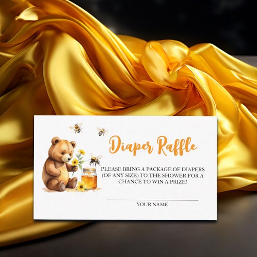 Carte D'accompagnement Chauffage Raffle Miel Bee Baby shower