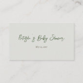 Carte D'accompagnement Chauffer bientôt baby shower d'oiseau tombola de c (Dos)