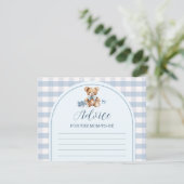 Carte D'accompagnement Chaussures bébé à motif Gingham Bearly Wait Consei (Debout devant)