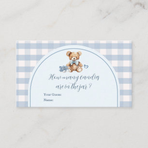 Carte D'accompagnement Chaussures Bébé Gingham Combien De Bonbons On Atte