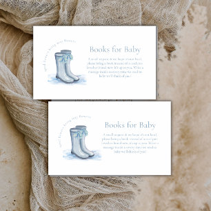 Carte D'accompagnement Chaussures de pluie bébé garçon minimalistes bleue