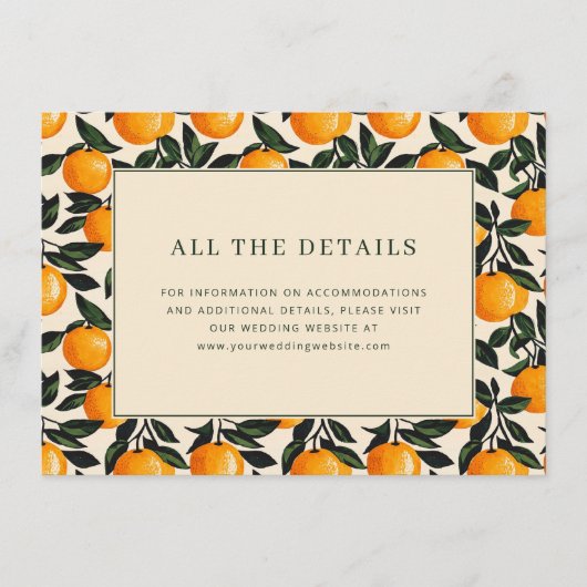 Carte D'accompagnement Cheerful Orange Botanical (Devant)