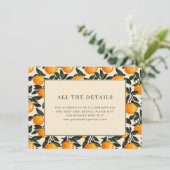 Carte D'accompagnement Cheerful Orange Botanical (Debout devant)