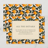 Carte D'accompagnement Cheerful Orange Botanical (Devant / Derrière)