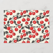 Carte D'accompagnement Cheerful Red Cherry Border (Dos)