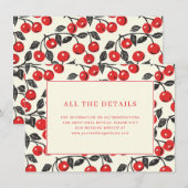 Carte D'accompagnement Cheerful Red Cherry Border (Devant / Derrière)