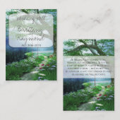 CARTE D'ACCOMPAGNEMENT CHEMIN VERS LE PUITS À SOUHAITS DE BOIS POUR TOUJO (Devant / Derrière)