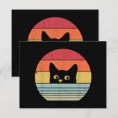Carte D'accompagnement Chemise de chat. Style rétro (Devant / Derrière)