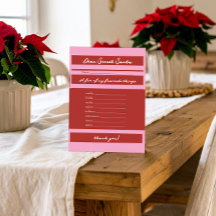 Cher cadeau Père Noël secret Cabana Pink Stripe Pr