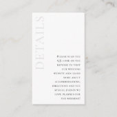 Carte D'accompagnement Cherise Elegant Simple QR Code Détails du Mariage (Devant)