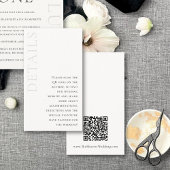 Carte D'accompagnement Cherise Elegant Simple QR Code Détails du Mariage