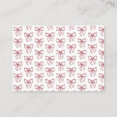 Carte D'accompagnement Cherry Baby Shower Gift Registry QR Code Sweet Bow (Dos)