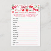Carte D'accompagnement Cherry Baby shower Word Scramble Jeu (Devant)