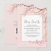 Carte D'accompagnement Cherry Blossom Mariage (Devant / Derrière)