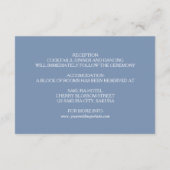 Carte D'accompagnement Cherry Blossom rose Dusty Blue Détails du Mariage (Dos)