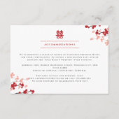 Carte D'accompagnement Cherry Blossoms & Double Bonheur Mariage chinois (Devant)