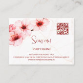 Carte D'accompagnement Cherry Blossoms RSVP en ligne | QR Code Enboîtier  (Devant)