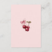 Carte D'accompagnement Cherry on Top Bow Cocktail Fête des mariées d'été (Dos)