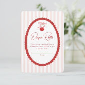Carte D'accompagnement Cherry on Top Coquette Bow Baby Shower (Debout devant)