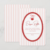 Carte D'accompagnement Cherry on Top Coquette Bow Baby Shower (Devant / Derrière)