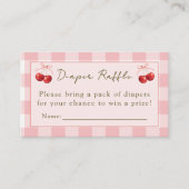 Carte D'accompagnement Cherry Sweet - Diaper Raffle Card (Devant)