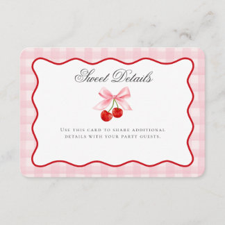 Carte D'accompagnement Cherry Sweet Rose Coquette Détails de la boîte Ins