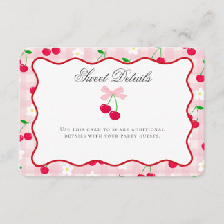 Carte D'accompagnement Cherry Sweet Rose Coquette Détails de la boîte Ins