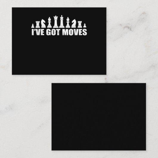 Carte D'accompagnement Chess Set Pieces Ive Got Move Lovers (Devant / Derrière)