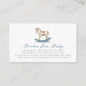 Carte D'accompagnement Cheval à rocher Blue Boy Baby shower Demande de ré (Devant)