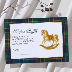 Carte D'accompagnement Cheval-Roche Plaid Baby shower Déchets Raffle