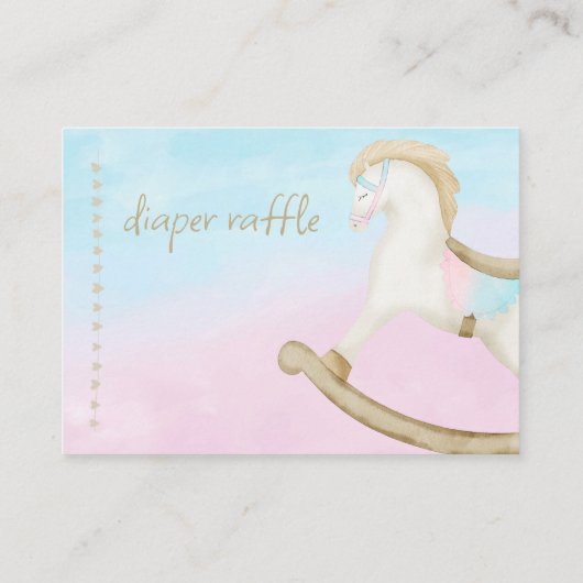 Carte D'accompagnement Cheval Rocheux Bleu rose Genre Neutre Bébé Bébé co (Dos)