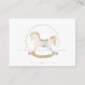 Carte D'accompagnement Cheval Rocheux Bleu rose Genre Neutre Bébé Bébé co (Devant)