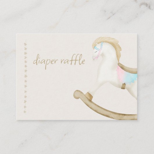 Carte D'accompagnement Cheval Rocheux Bleu rose Genre Neutre Bébé Bébé co (Dos)