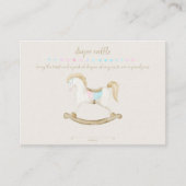 Carte D'accompagnement Cheval Rocheux Bleu rose Genre Neutre Bébé Bébé co (Devant)