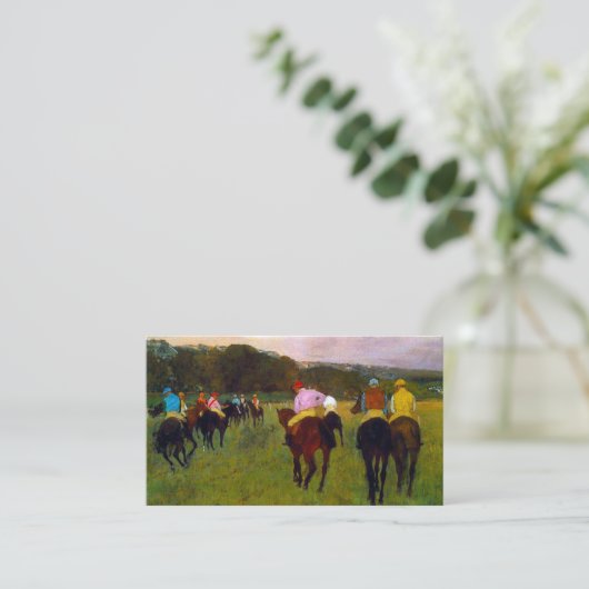 Carte D'accompagnement Chevaux de course Edgar Degas à Longchamp (Debout devant)