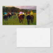 Carte D'accompagnement Chevaux de course Edgar Degas à Longchamp (Devant / Derrière)