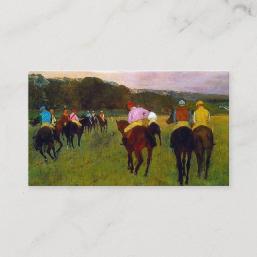 Carte D'accompagnement Chevaux de course Edgar Degas à Longchamp (Devant)
