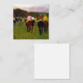 Carte D'accompagnement Chevaux de course Edgar Degas à Longchamp (Devant / Derrière)